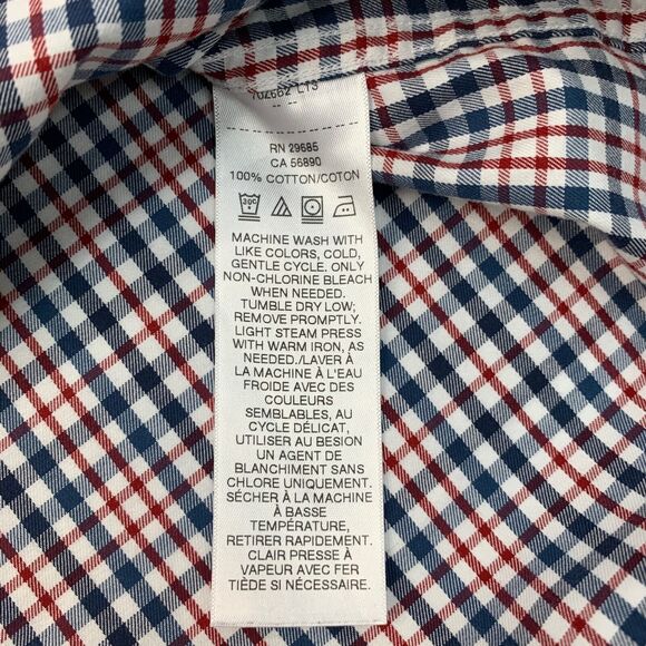 Pendleton Shirt Mens L Large Blue Red Plaid Bridgeport Button Down Long Sleeve - Picture 6 of 10